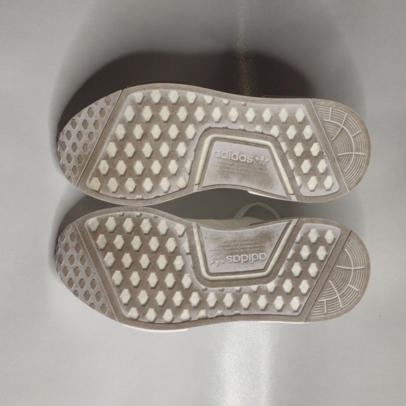 Adidas Boost NMD White Sneakers Shoes Men's 8.5 - Picture 11 of 11